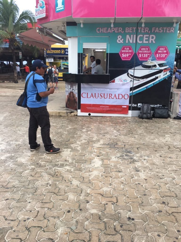clausura a módulo de Barcos Caribe