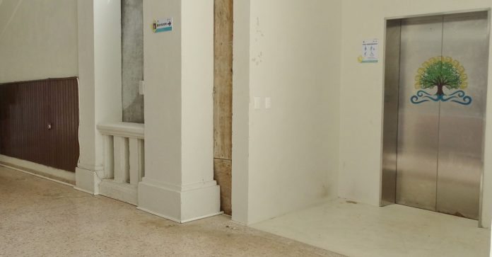 elevador en Palacio de Gobierno