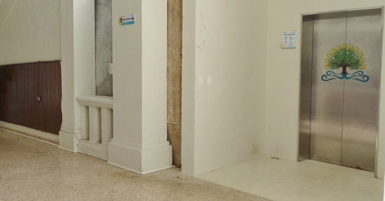 elevador en Palacio de Gobierno