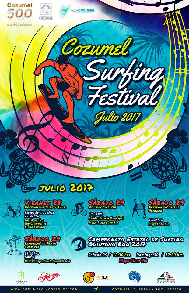 Todo listo para el Festival de Surf en Cozumel