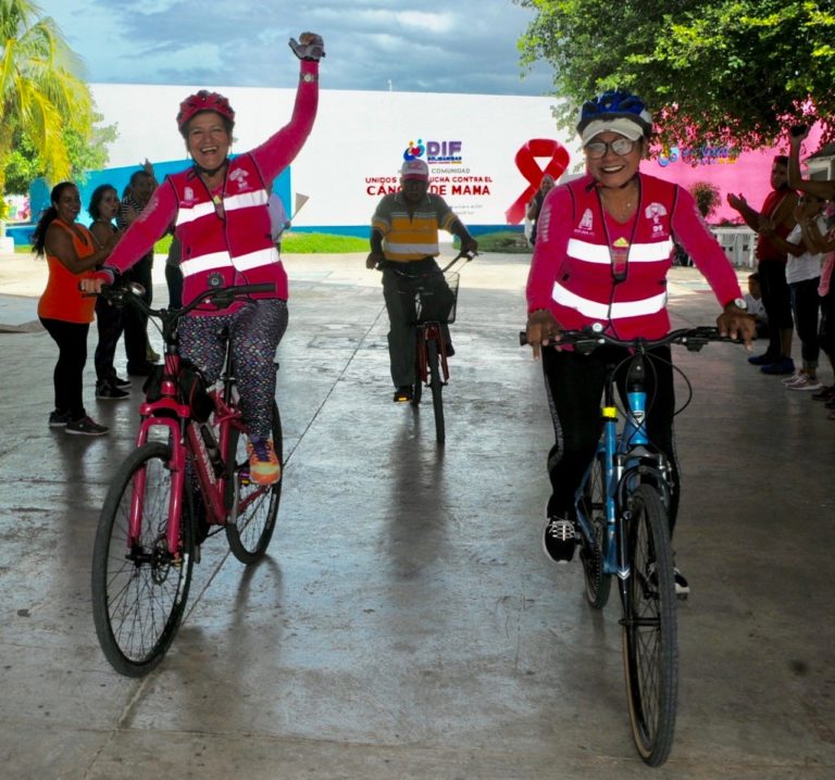 Dan banderazo de salida a ciclista sobreviviente de cáncer
