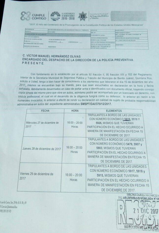 Podrían “rodar cabezas” en Seguridad Pública de Cancún