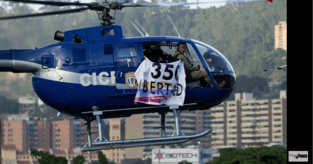 El estandarte 350 Libertad Oscar Perez