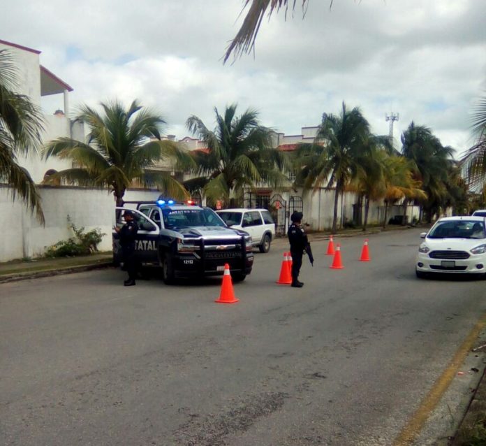 Filtro de policías estatales en Cancún