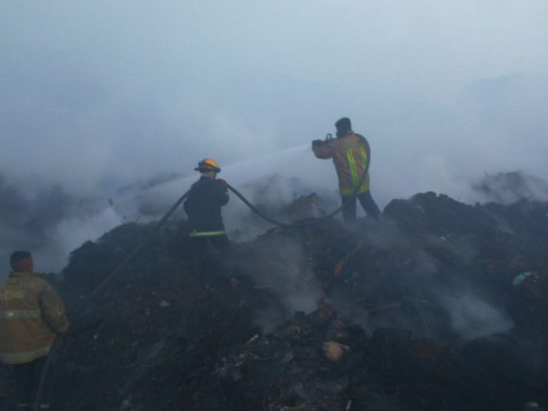 basurero incendio