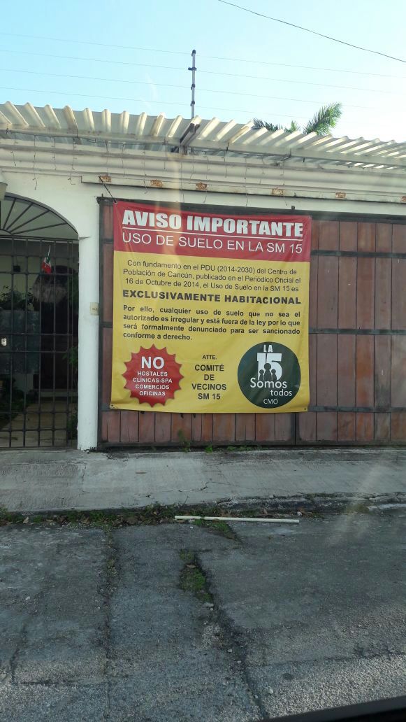 Un grupo de vecinos de la Supermanzana 15 de Cancún por medio de las redes sociales expresaron su rechazo a que el Instituto Electoral de Quintana Roo (Ieqroo) abra una oficina en esa zona.