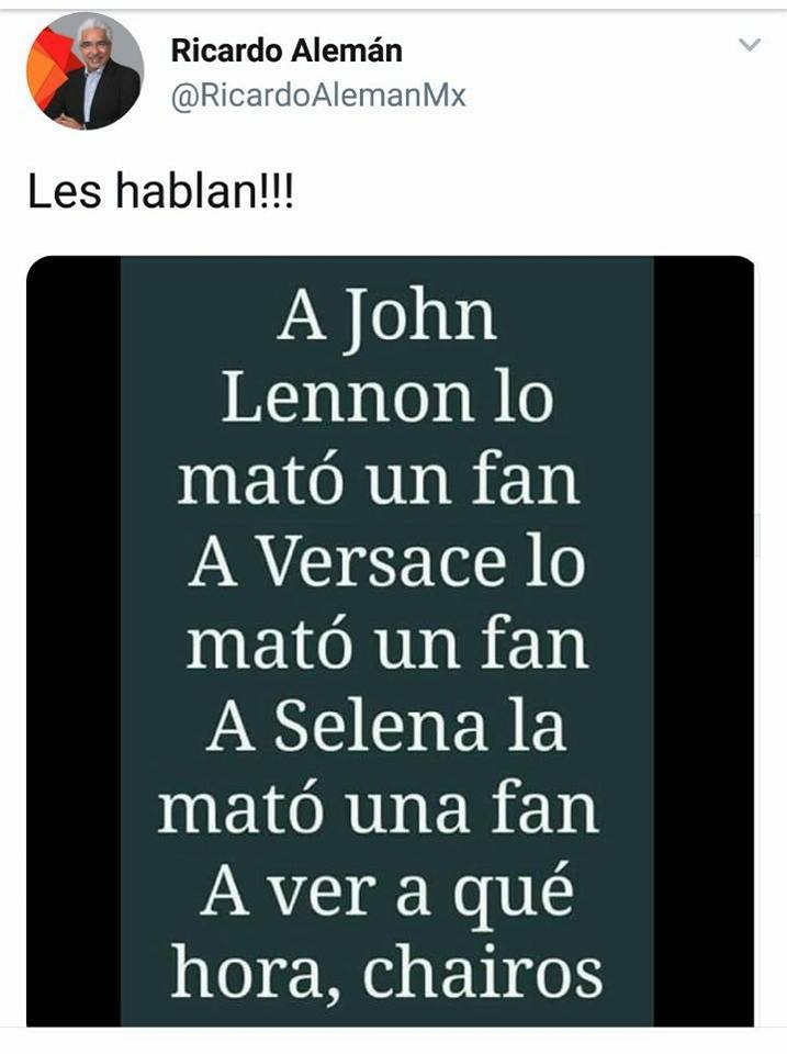 Se despide Ricardo Alemán por incitar a matar a AMLO