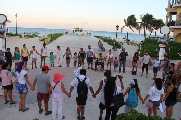 Playenses muestran unión por la defensa de Xcacel-Xcacelito