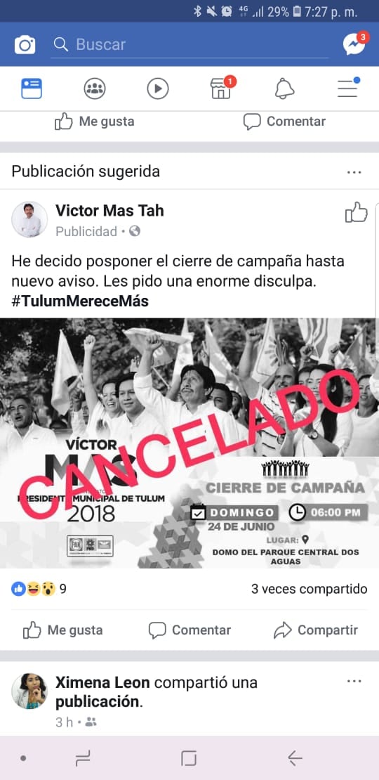 Adversarios buscan frenar a  Víctor Mas con páginas falsas