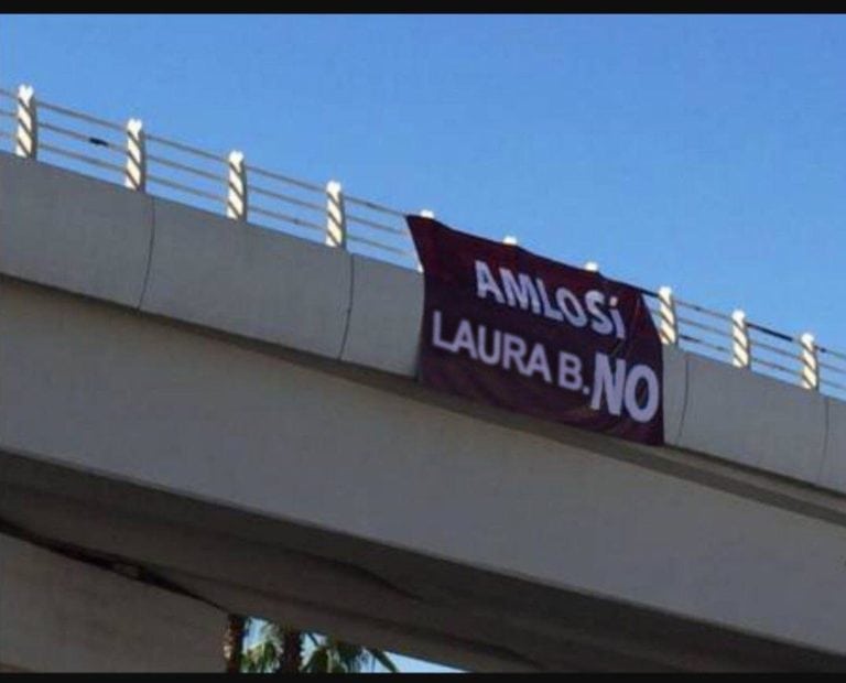 Manta muestra el rechazo total de la ciudadanía hacia Laura Beristain