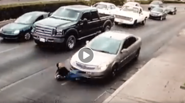 brutalmente arrollada