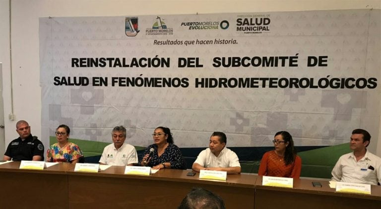 Reinstalan Subcomité de Salud en Fenómenos Hidrometeorológicos en Puerto Morelos