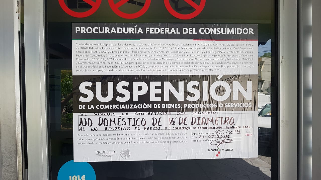 Profeco impone suspensión a Aguakan