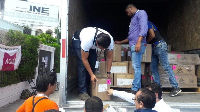 Llega el material electoral en Yucatán