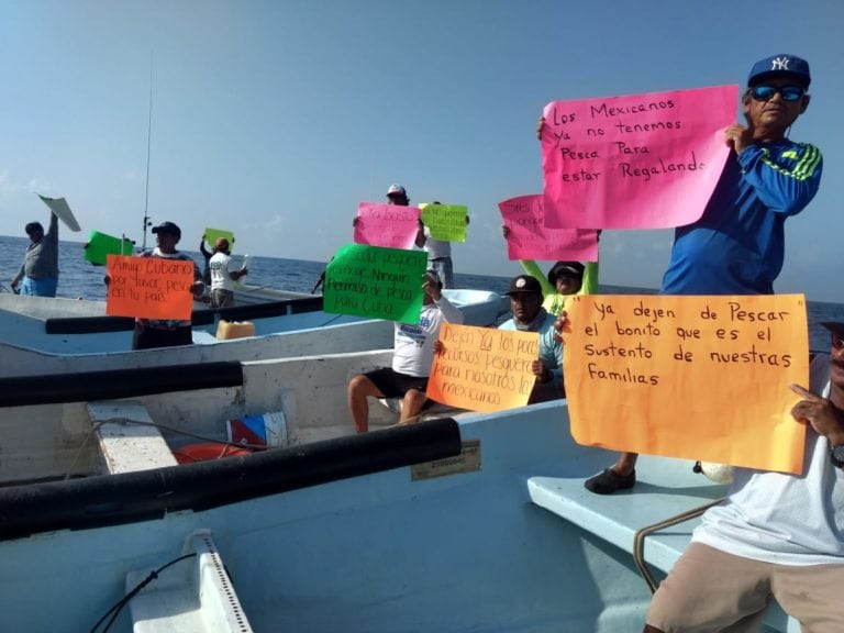 Denuncian pescadores quintanarroenses presuntos abusos de embarcaciones cubanas