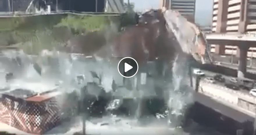 Derrumbe en plaza comercial de la CDMX