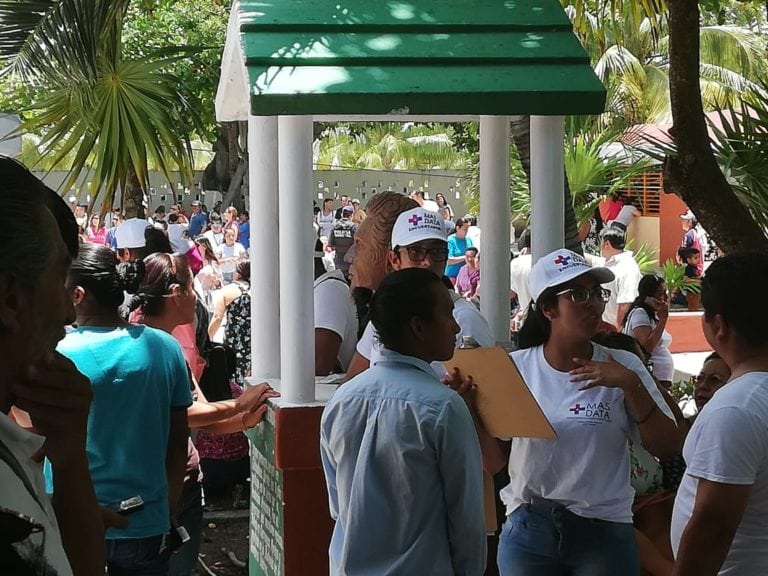 Aplican encuesta de salida en Puerto Morelos