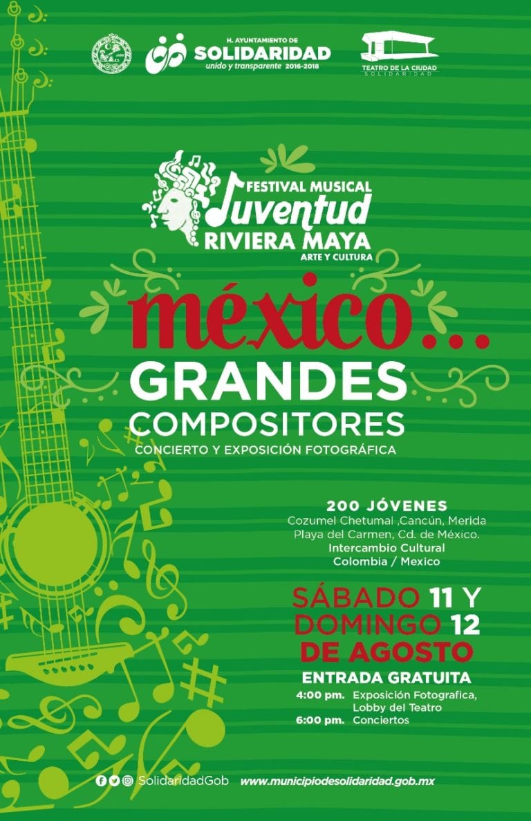 Anuncian Festival Musical “Juventud Riviera Maya 2018”