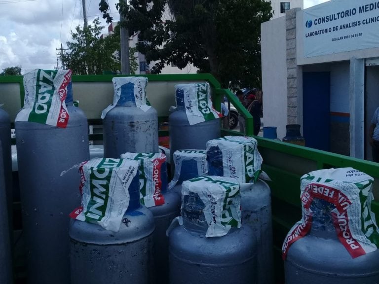 Detienen a cuatro gaseras por tener tanques de gas incompletos