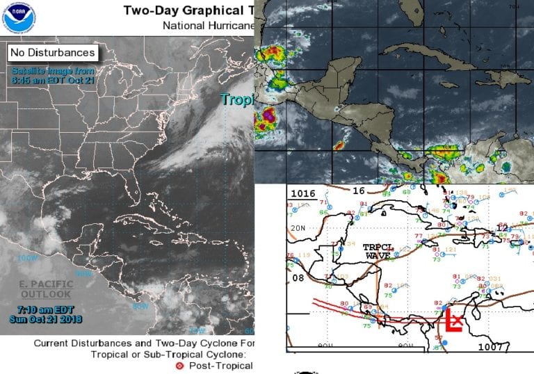 Lluvias en Quintana Roo por vaguada y efectos de la onda tropical No. 42