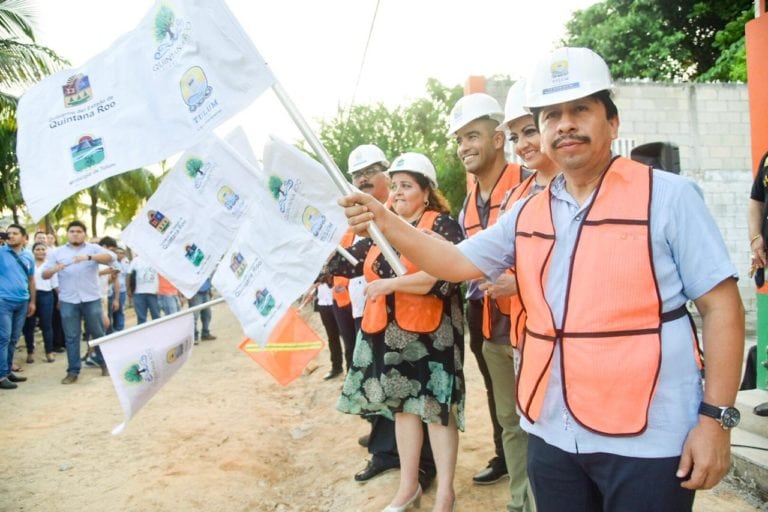 Víctor Mas Tah inicia obra para mejorar la imagen urbana de Tulum
