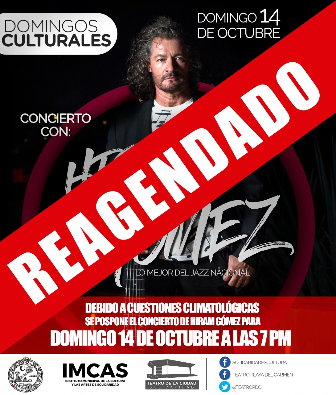 Posponen por Tormenta Tropical "Michael" el concierto de Hiram Gómez