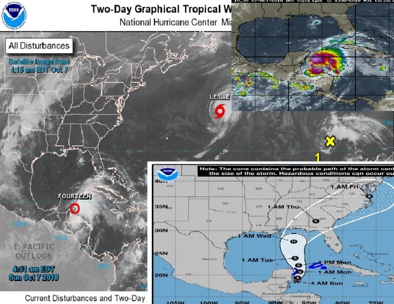 Se converte en “Tormenta Michael”, la Depresión Tropical “No. 14”
