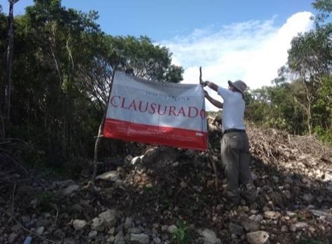 Clausura Profepa predio en carretera Playa-Tulum
