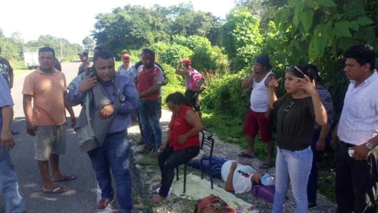 “Pestañazo” deja cuatro heridos en carretera de Campeche
