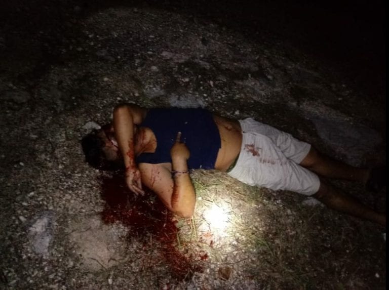 Ejecutado junto a la avenida Álamos de Benito Juárez