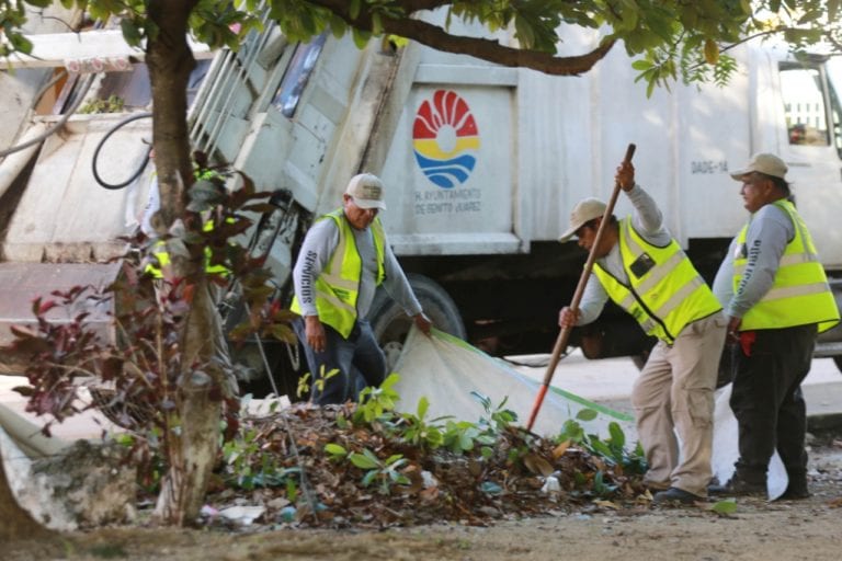 Trabajos de limpieza en Benito Juárez son 24/7