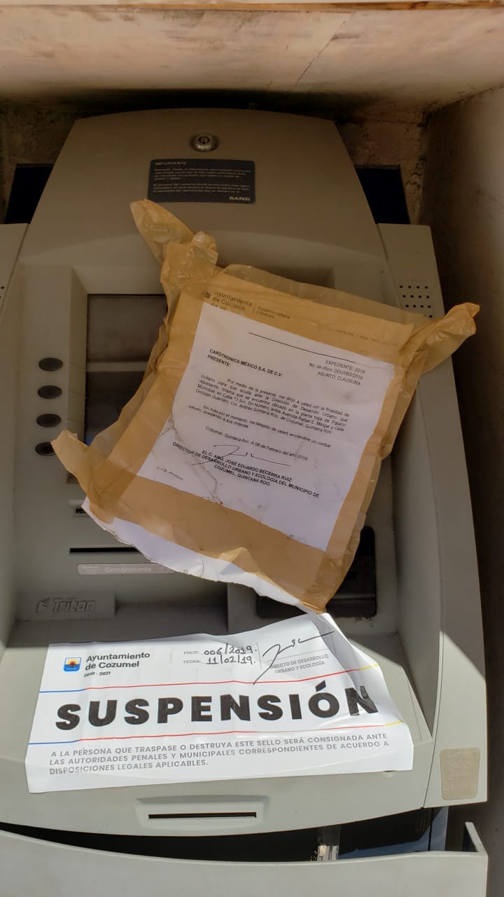 Ayuntamiento de Cozumel suspende 27 ATMs por contrato vencido