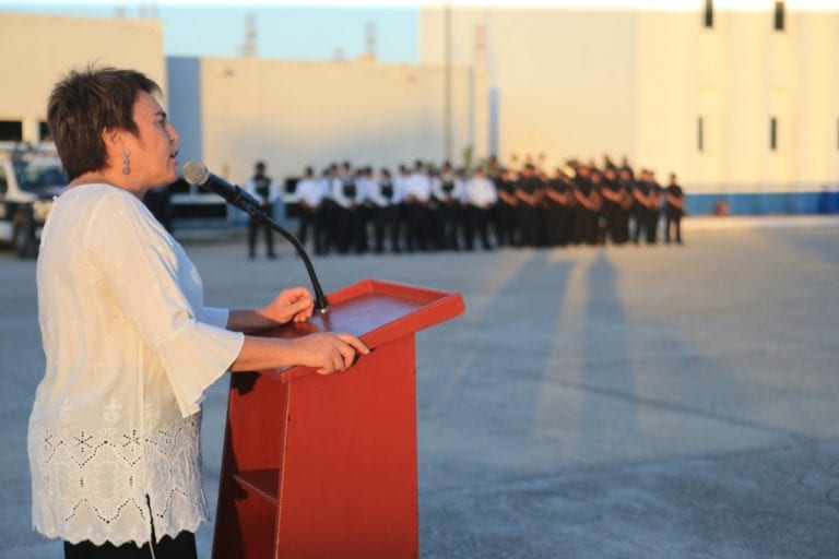 Laura Beristain comprometida con las necesidades de los policías