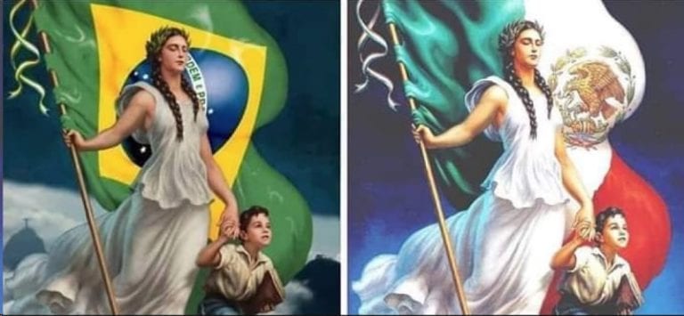 Brasil plagia histórica imagen de La Patria de México