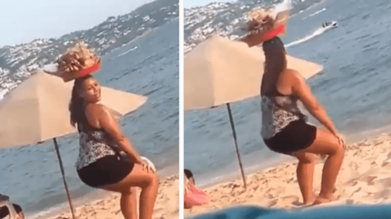 Vendedora de empanadas sorprende con twerking en la playa