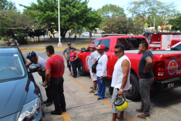 Protestan bomberos de Cancún, exigen cumplimiento de pliego petitorio