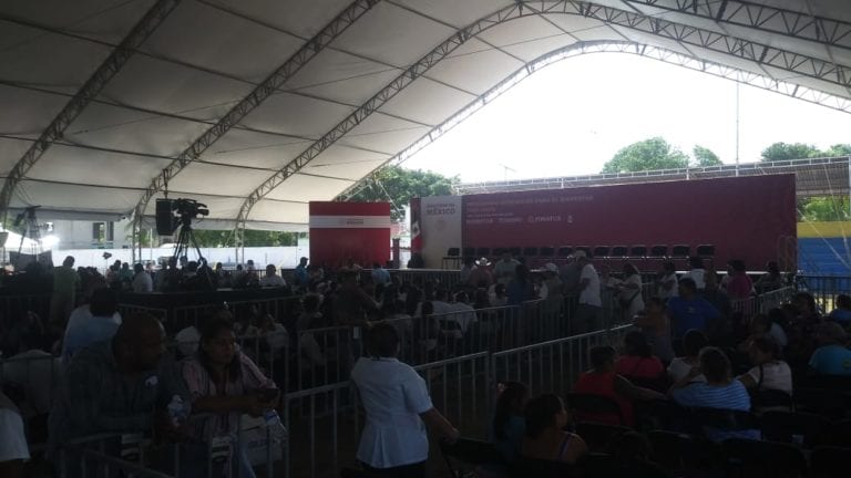 A reventar, evento de AMLO en Tulum