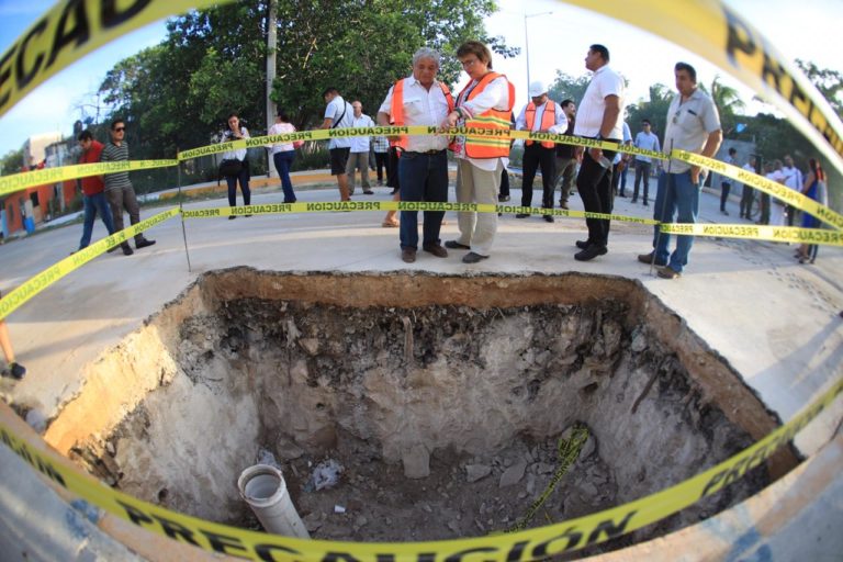 Gobierno de Solidaridad inicia con la construcción de pozos de absorción