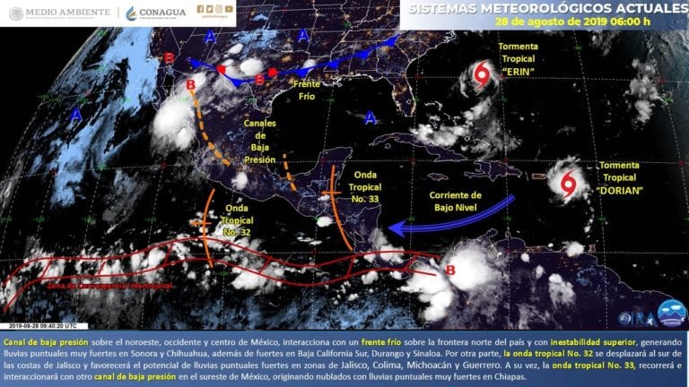 Clima: Se forma “Erin” a mil 800 kilómetros de Quintana Roo