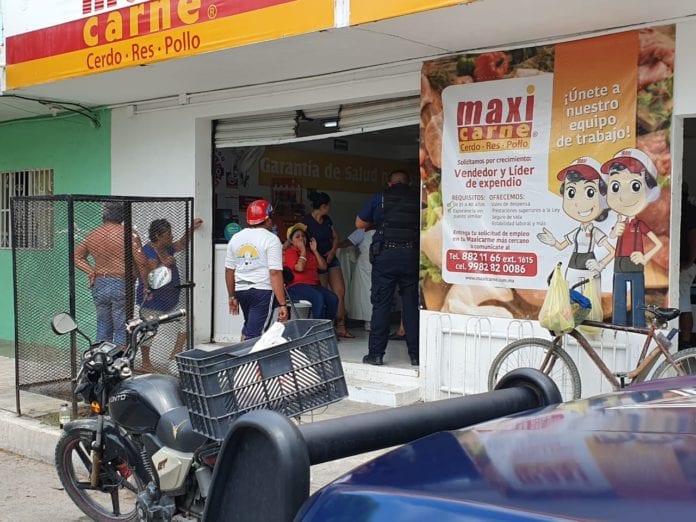 Maxicarne en Playa del Carmen nuevamente asaltado