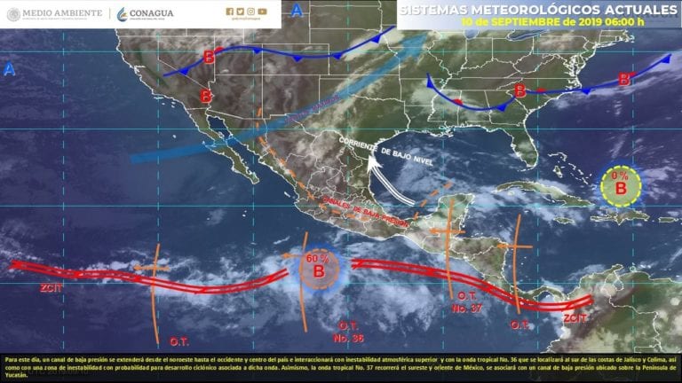 Clima: Onda tropical 37 cruza la península; mañana lo hará la 38