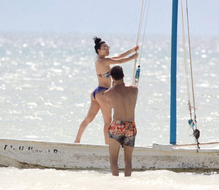 Brenda Zambrano se pasea en tanga junto a su nuevo novio en Holbox