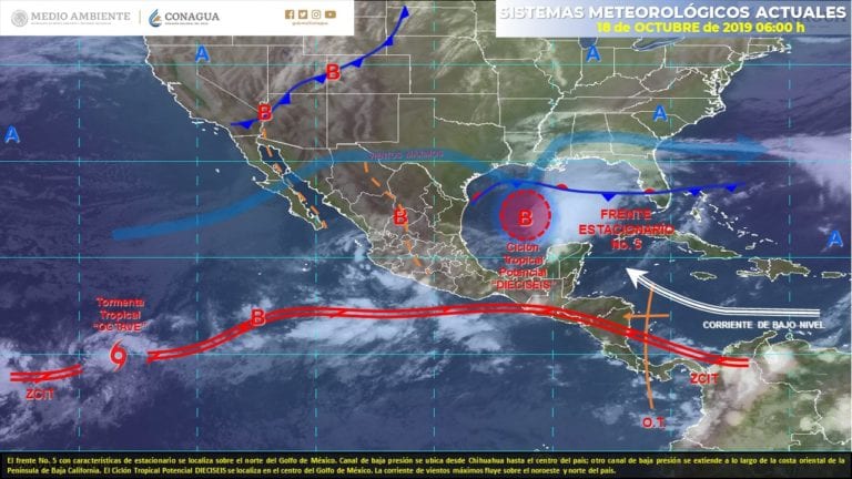 Clima: Ciclón tropical provocará lluvias por la tarde en Q. Roo