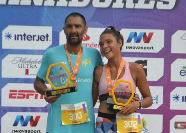 Triunfa padre e hija en “Multisport Festival Cozumel 2019”