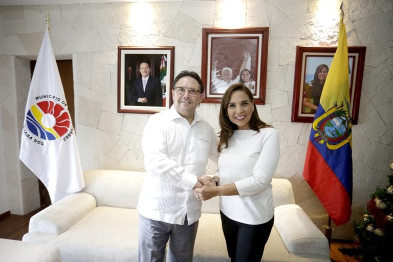Estrecha Mara Lezama lazos con Ecuador al recibir a embajador