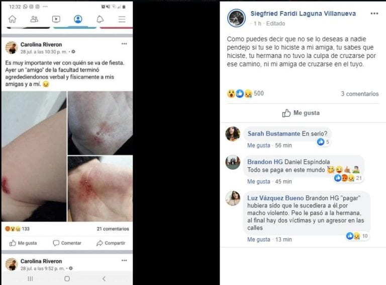 Hermano de Karen, la chica recién encontrada, es acusado en Facebook de golpear a una mujer
