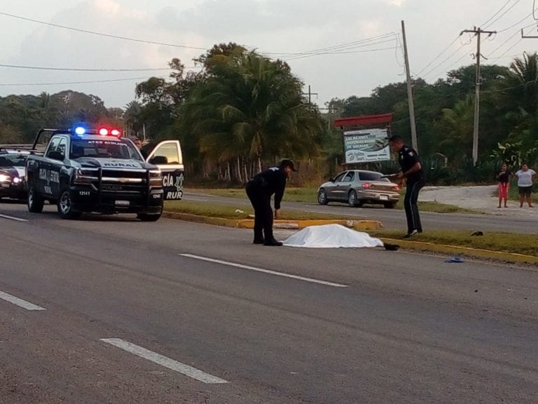Atropellan en Xul-Ha a un hombre y muere