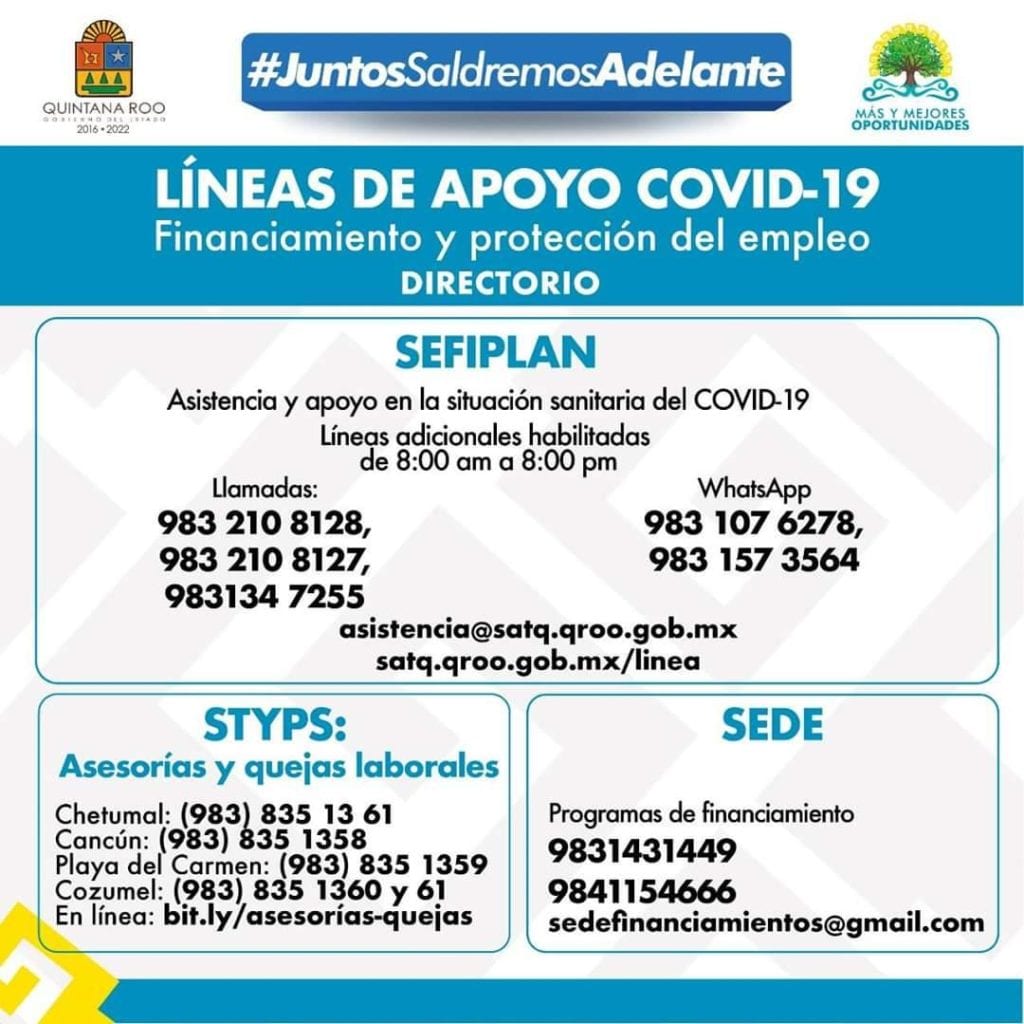 Números de apoyo ante Covid-19