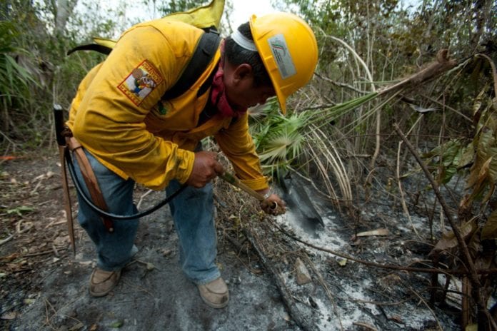 Incendio en Mahahual