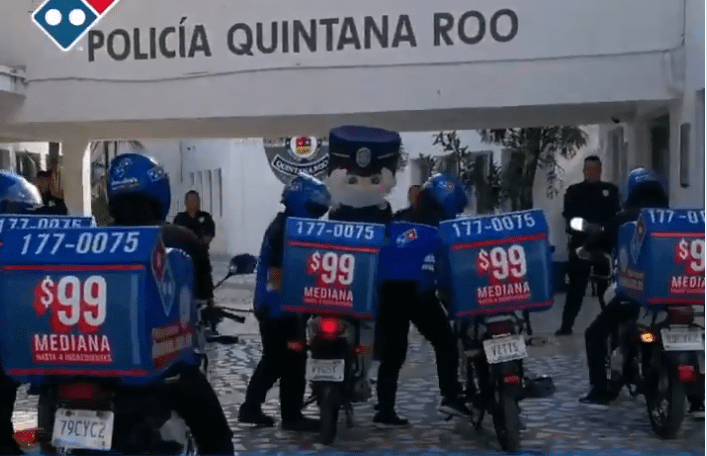 Dominos pizza da un delicioso reconocimiento a la Policía Quintana Roo por esfuerzos ante Covid-19